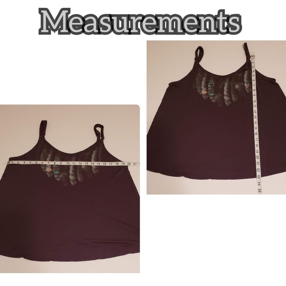 Torrid Feather Print Gray Swing Tank Top - Picture 3 of 8